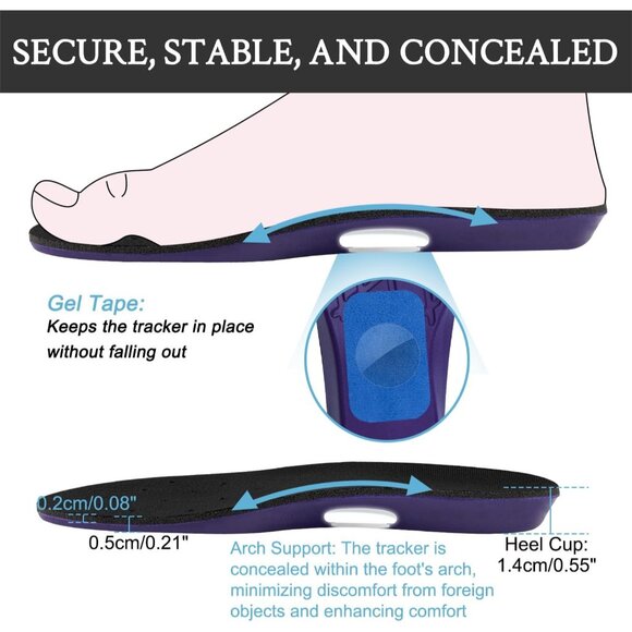 Insoles for Airtag Tracking Devise Hidden Holder for Kids Child - Picture 3 of 6